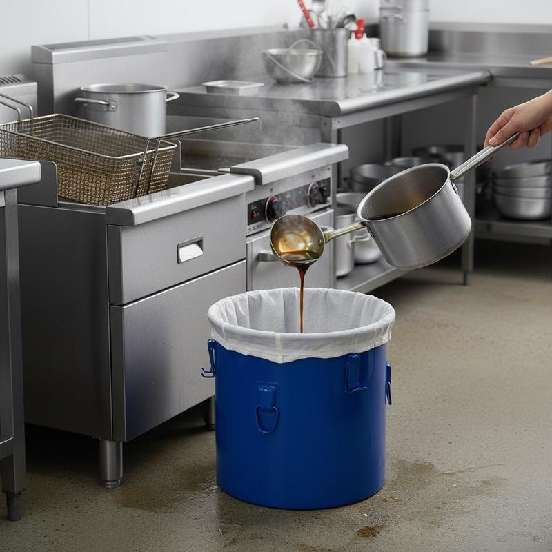 Commercial Kitchen Oil Disposal - Ölentsorgungsbehälter aus Kohlenstoffstahl, 10 Gallonen, für
