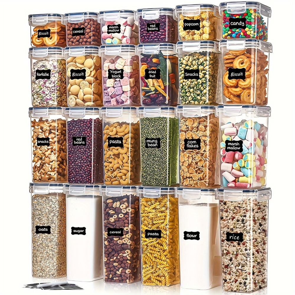 Commercial Kitchen Utensil Organizer - 24-teiliges Lebensmittel-Aufbewahrungsset 12 Behälter 12 Deckel