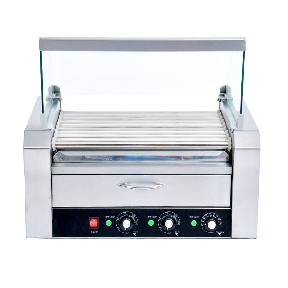 Hot Dog Roller Grill - HHD09A Hotdog-Rollgrill Kommerzielles Hotdog-Snack-Equipment Wärmeschrank Hotdog-Maker