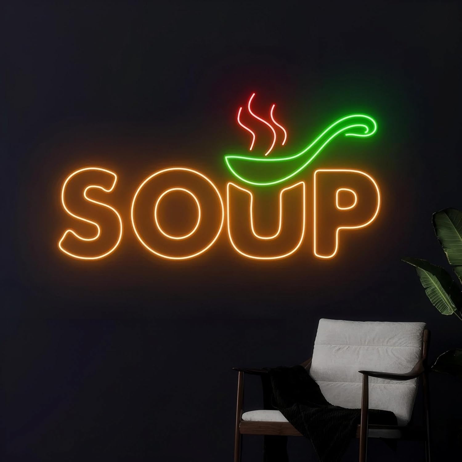 Commercial Kitchen Japanese - Suppen-Neon-Schild, USB-betrieben, LED-Leuchte für Lebensmittelgeschäfte, Heimküchen,