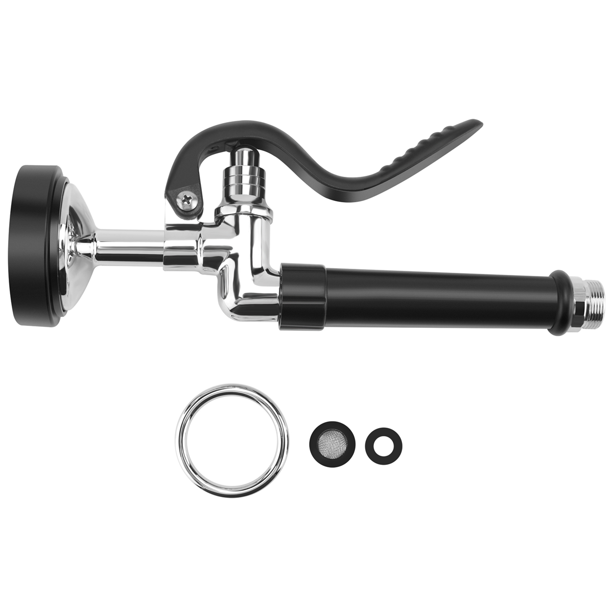 Commercial Kitchen Sprayer - Vorspülsprüher für gewerbliche Küchenarmaturen, verchromt (schwarz)
