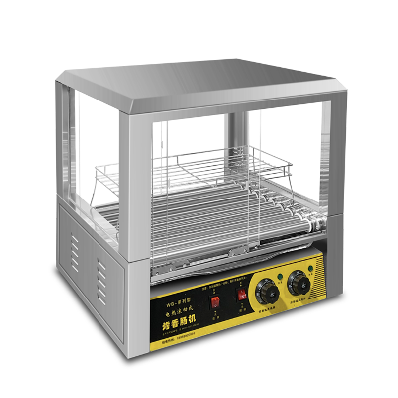 Hot Dog Roller Grill - Kommerzielle Snack-Ausrüstung Elektrische Hot-Dog-Grillmaschine 10-Rollen-Hot-Dog-Grill mit