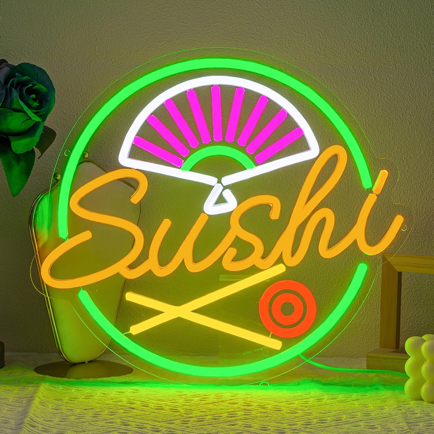 Commercial Kitchen Japanese - Sushi-Neonschild für Wanddekoration, japanisches Sushi-Neonlicht, LED-Neonlicht