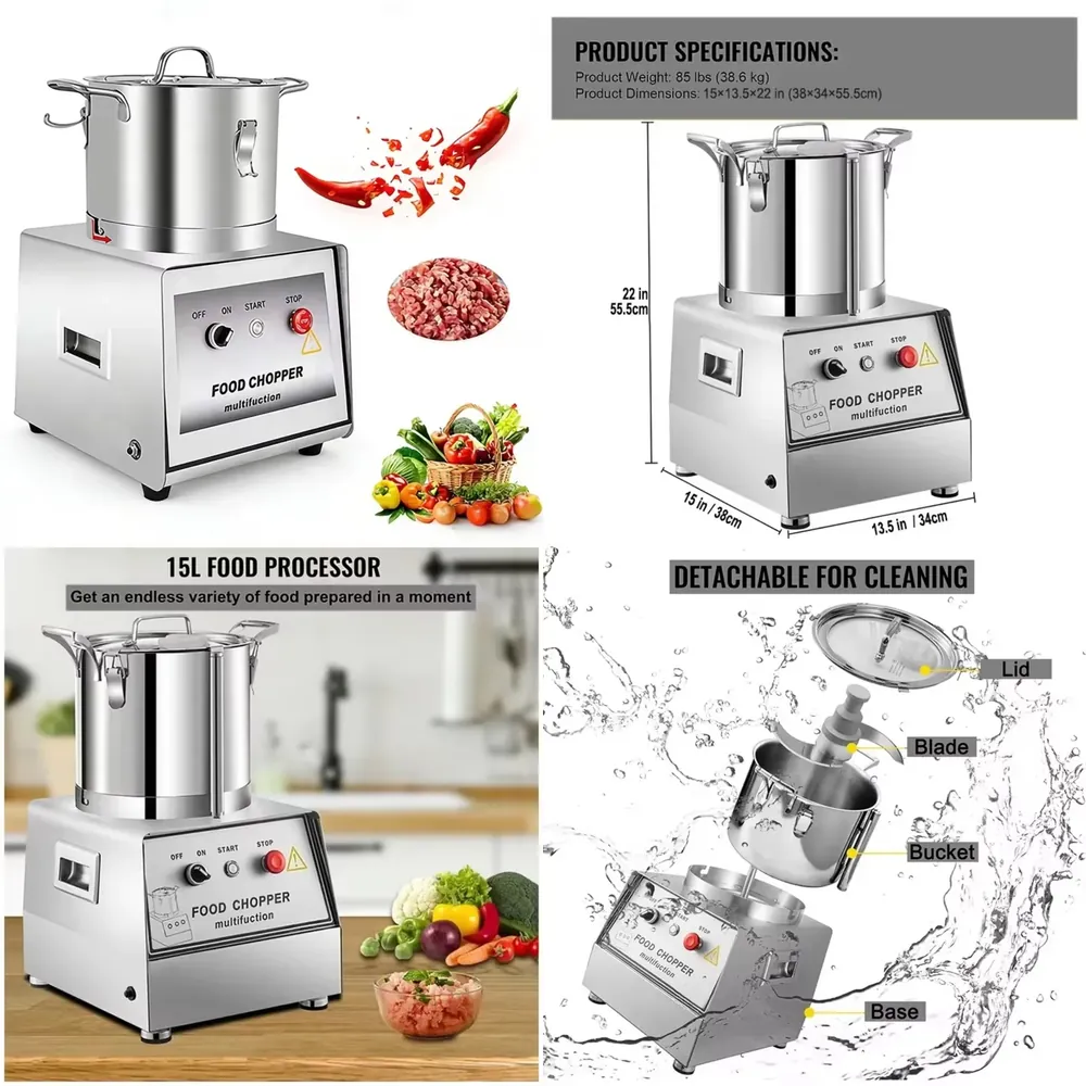 Commercial Kitchen Grinder - 2026 Edelstahl Elektrische Gewerbliche Küchenmaschine für