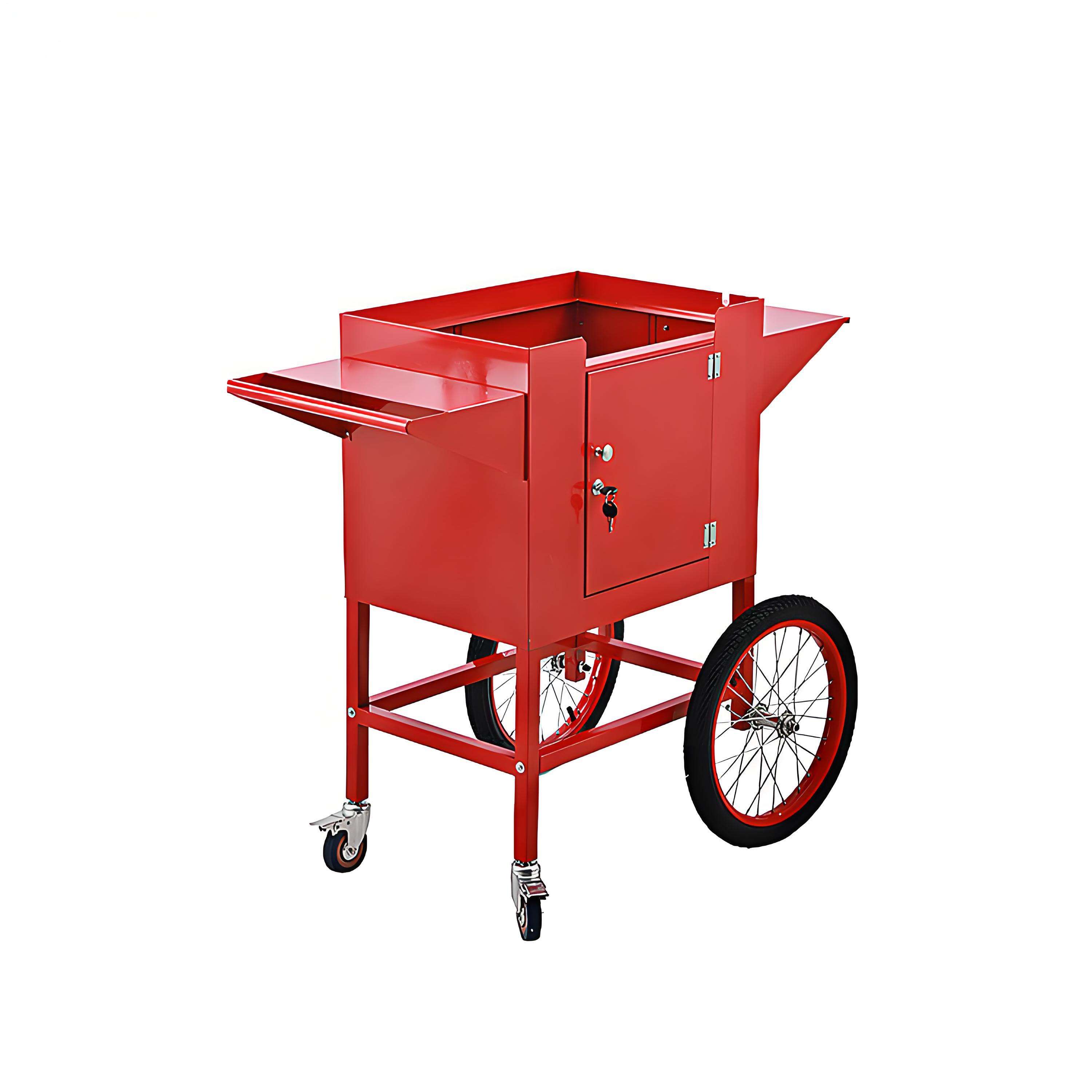 Commercial Popcorn Machine - Kommerzielle Popcornmaschine mit Wagen, 220V 1400W,