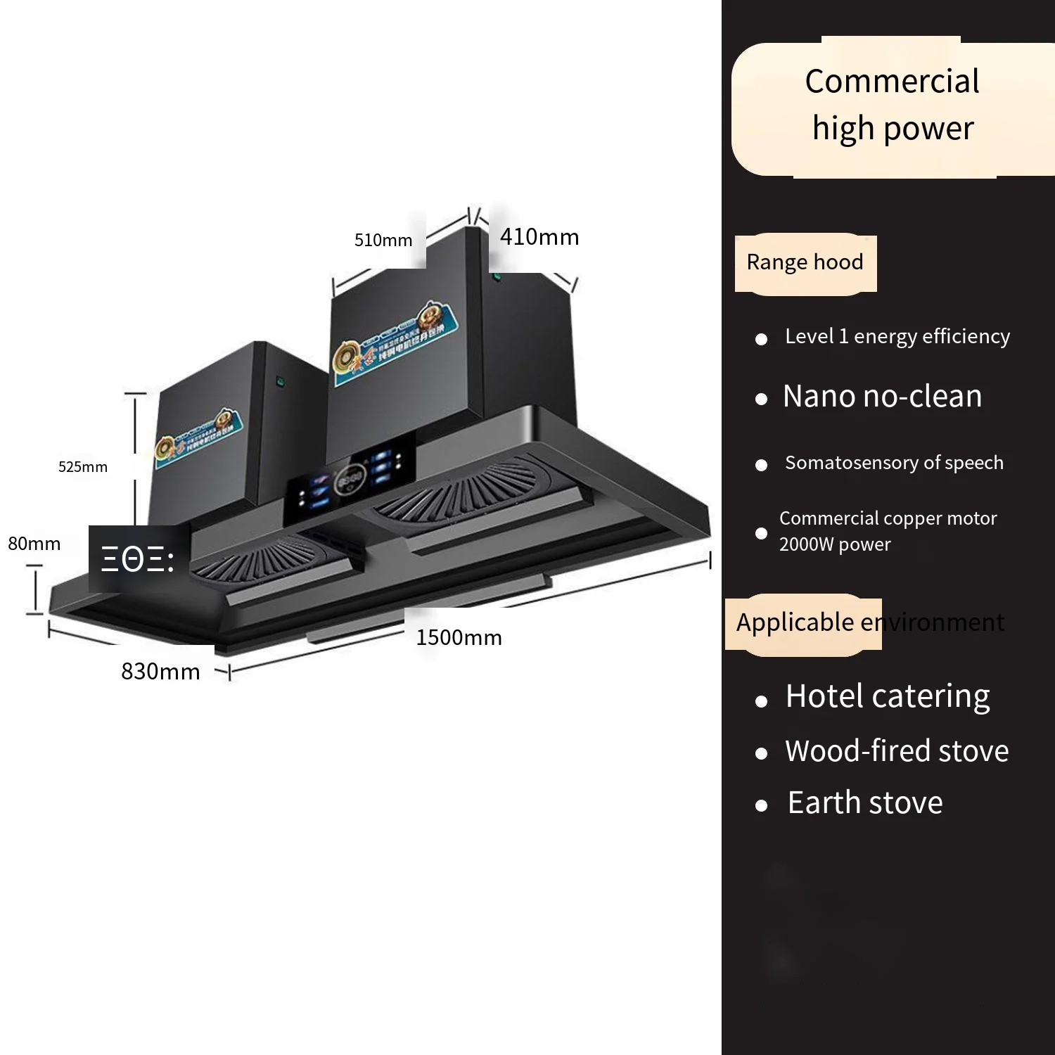 -für OEM-Haube, Haushalt, Gewe – Commercial Kitchen Range Hood Bewertung und Preis