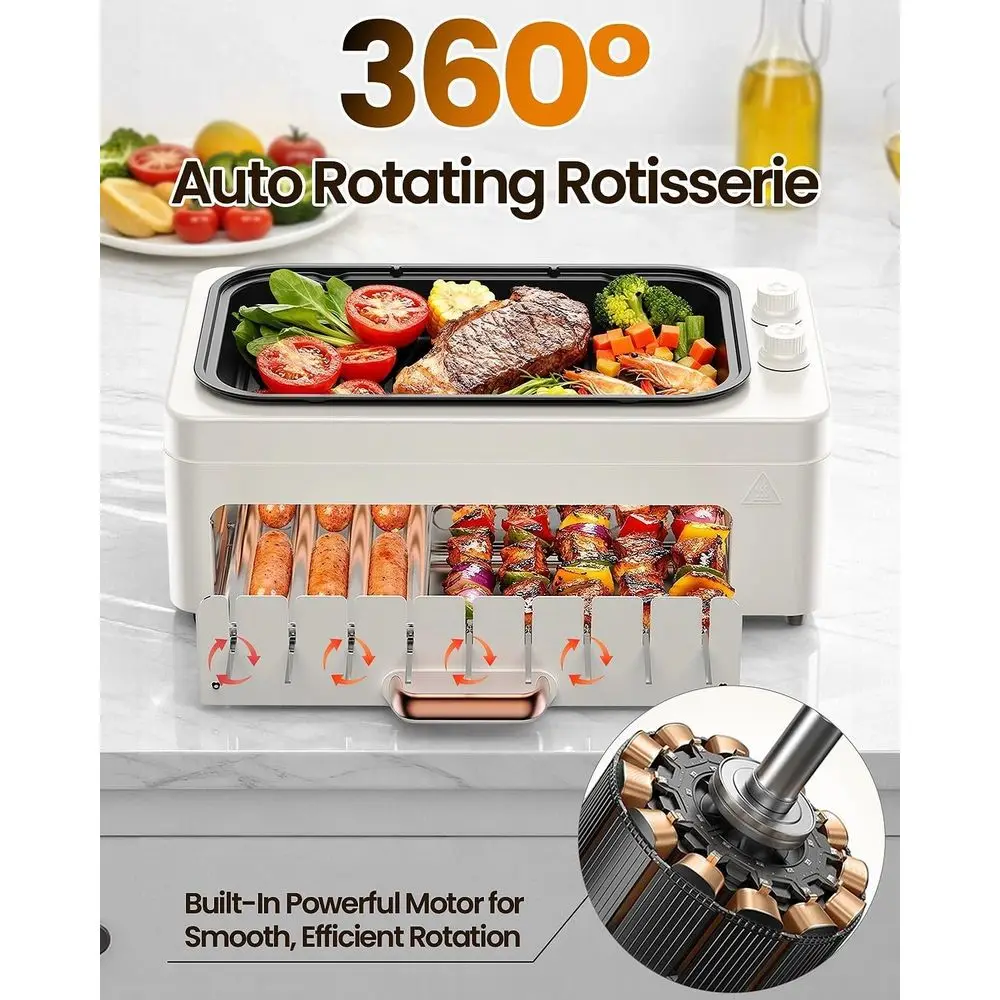 4-in-1 Indoor-Tischgrill: Abne – Hot Dog Roller Grill Bewertung und Preis