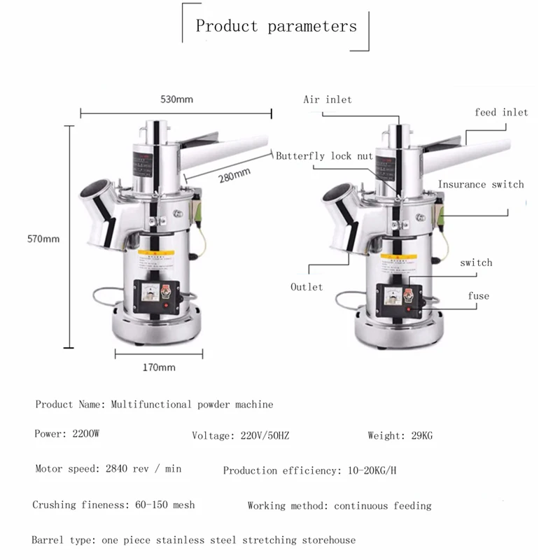 Kommerzieller Multifunktionale – Commercial Kitchen Grinder Bewertung und Preis