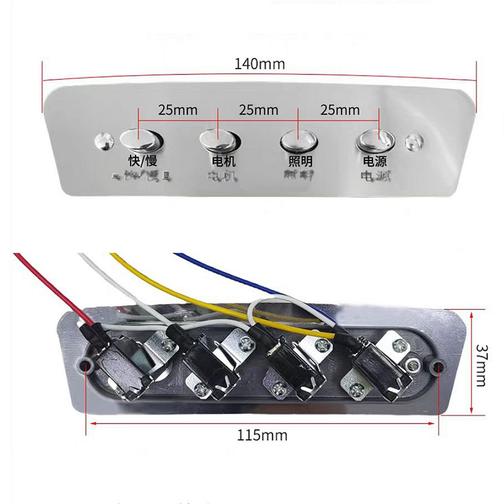 1pc 4-key Push Button Switch C – Commercial Kitchen Range Hood Bewertung und Preis