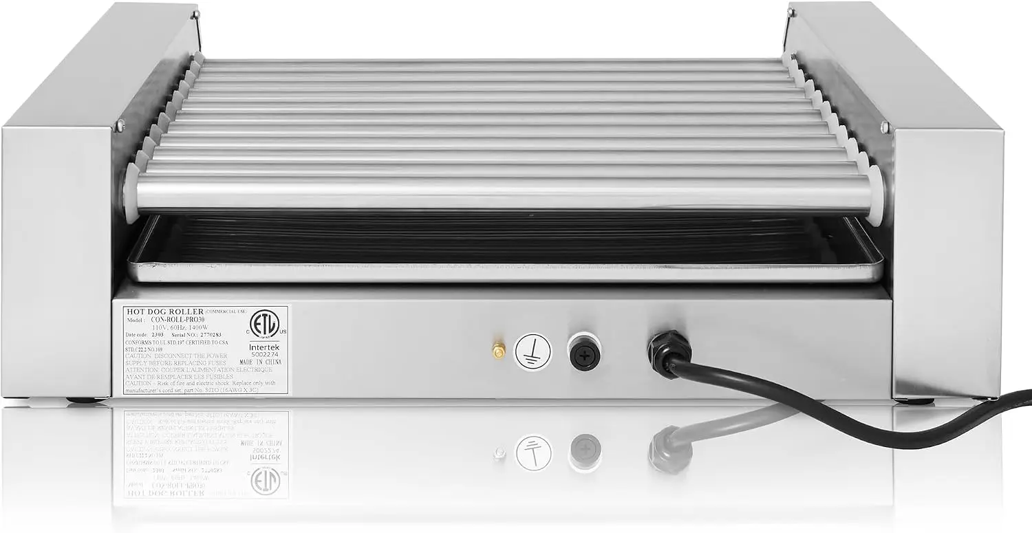 Elektrischer 30-Hot-Dog-Grill  – Hot Dog Roller Grill Bewertung und Preis